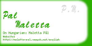 pal maletta business card
