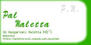 pal maletta business card